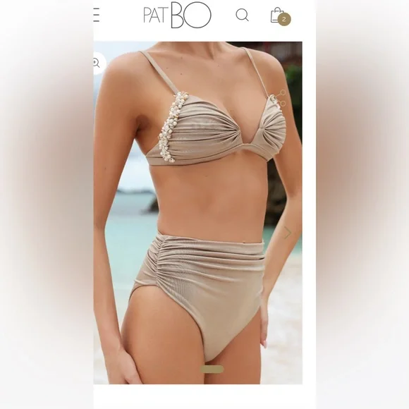 PatBO x Camila Coelho dune Buzios Jersey Bikini - Picture 2 of 14